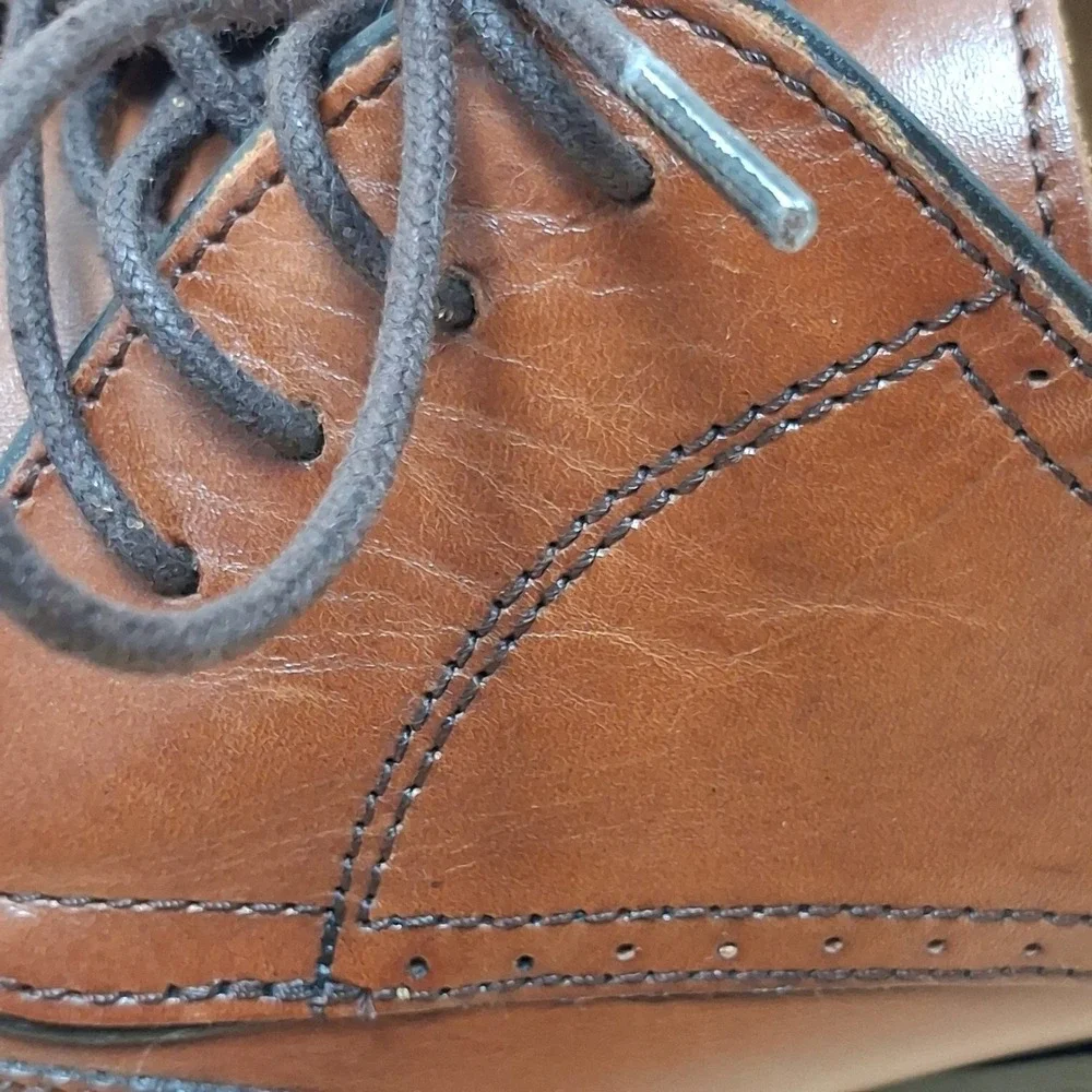 Johnston & Murphy Signature Series Men 10.5W Brown Wingtip Oxford Dress Shoes